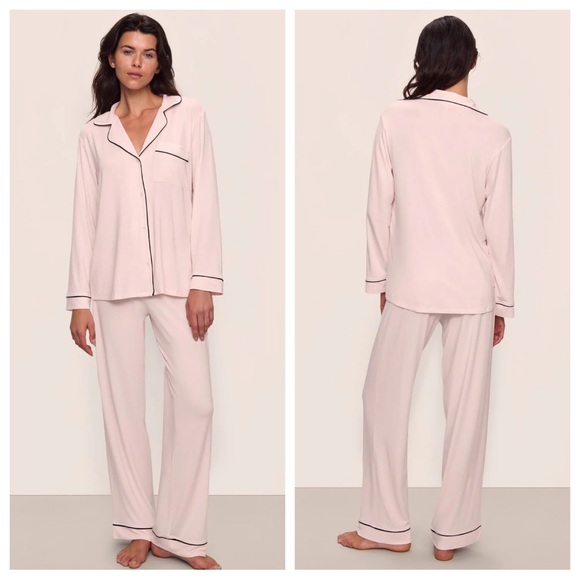 Eberjey Gisele Modal Tencel Long PJ Pajamas Set in Sorbet...